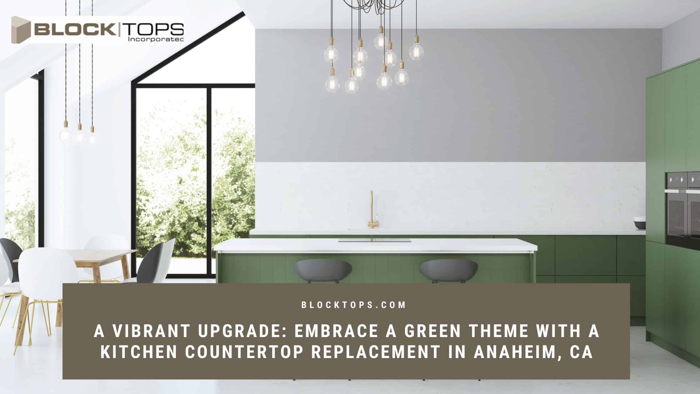 A Vibrant Upgrade: Embrace a Green Theme with a Kitchen Countertop ...